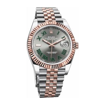 Rolex Datejust 41 Rolesor Everose Fluted / Jubilee / Slate - Roman