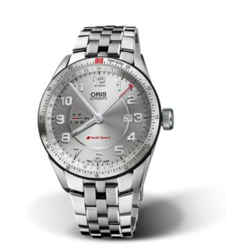 Oris Audi Sport GMT Stainless Steel / Silver / Bracelet