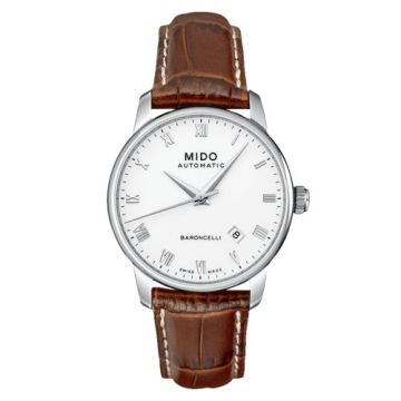 Mido Baroncelli Tradition Stainless Steel / White
