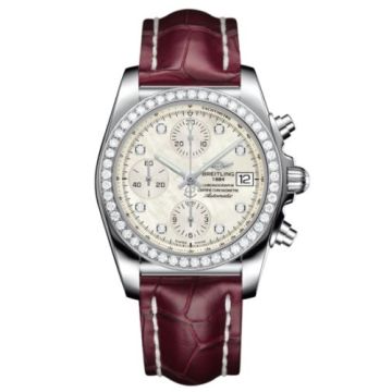 Breitling Chronomat 38 SleekT Stainless Steel / Diamond / MOP / Alligator