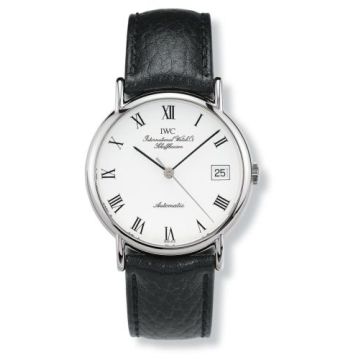 IWC Schaffhausen Portofino Automatic Stainless Steel / White - Roman / Strap