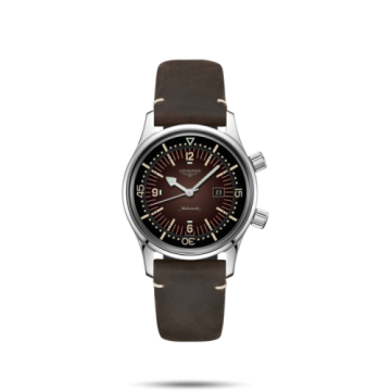 Longines Legend Diver 36 Stainless Steel / Brown / Strap