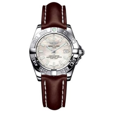 Breitling Galactic 32 Stainless Steel / Pearl / Calf