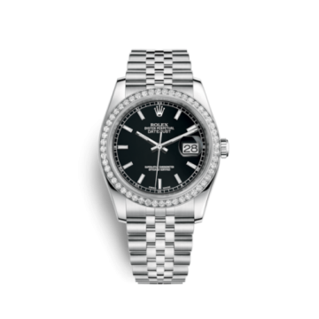 Rolex Datejust 36 Stainless Steel Diamond / Jubilee / Black