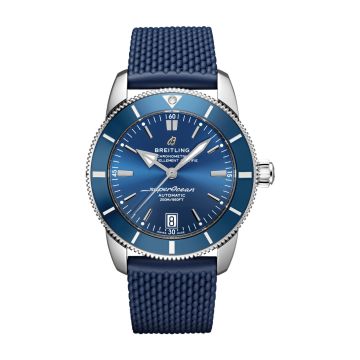 Breitling Superocean Heritage II 42 Stainless Steel / Blue / Blue / Rubber / Folding