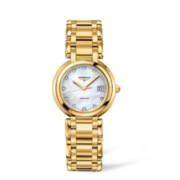 Longines PrimaLuna Automatic 30 Yellow Gold MOP