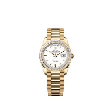 Rolex Day-Date 36 Yellow Gold - Baguette / White / President