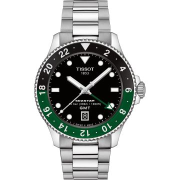Tissot Seastar 1000 Quartz GMT 40 Stainless Steel / Black / Bracelet