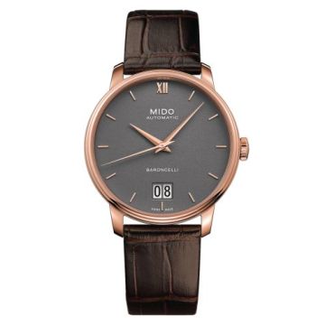 Mido Baroncelli Big Date Rose Gold / Grey