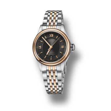 Oris Classic Date Lady 28.5 Stainless Steel - Rose Gold / Grey / Bracelet