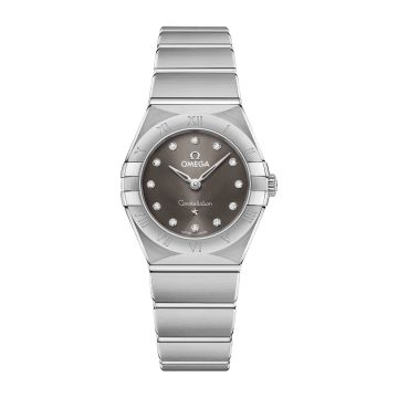 Omega Constellation Manhattan 25 Quartz Stainless Steel / Grey Diamond