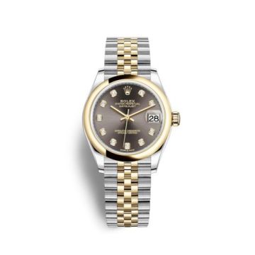 Rolex Datejust 31 Stainless Steel / Yellow Gold / Domed / Grey - Diamond / Jubilee