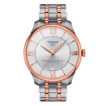 Tissot Chemin Des Tourelles Powermatic 80 42 Stainless Steel - Rose Gold / Silver / Bracelet