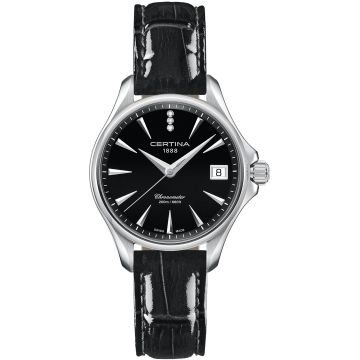 Certina DS Action Diamonds 33.8 Stainless Steel / Black / Strap