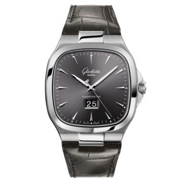 Glashütte Original Seventies Panorama Date Ruthenium/ Alligator / Folding