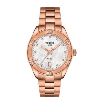 Tissot PR 100 Sport Chic 36 Rose Gold / MOP / Bracelet
