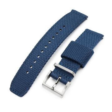Navy Blue Honeycomb Weave Nylon Quick Release Strap - 20mm
