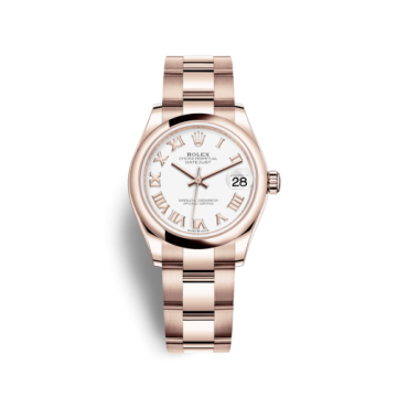Rolex Datejust 31 Rose Gold / Domed / White - Roman / Oyster