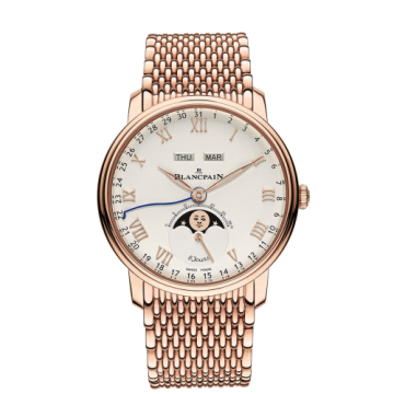 Blancpain Villeret Quantieme Complet 8 Jours Red Gold / White / Bracelet