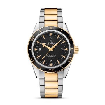 Omega Seamaster 300 Master Co-Axial Stainless Steel  / Yellow Gold / Black / Bracelet