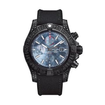 Breitling Super Avenger II Diamondworks / Black Steel / Blue MOP / Military