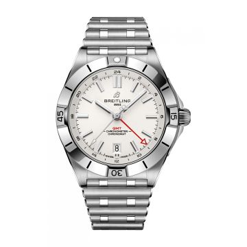 Breitling Chronomat 40 GMT Stainless Steel / Silver / Rouleaux