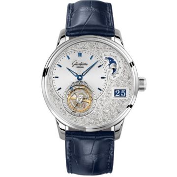 Glashütte Original PanoLunar Tourbillon Platinum / Hand-Engraved / Alligator - Folding