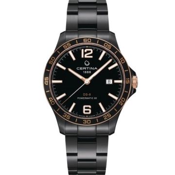 Certina DS-8 Powermatic PVD - Rose Gold / Black / Bracelet