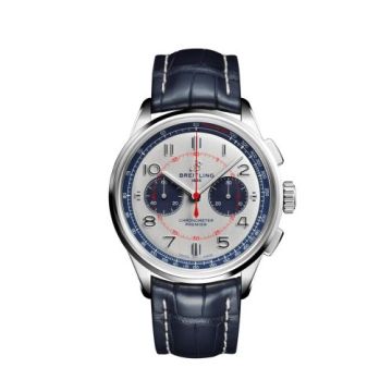 Breitling Premier B01 Chronograph 42 Bentley Mulliner Stainless Steel / Silver / Croco / Pin