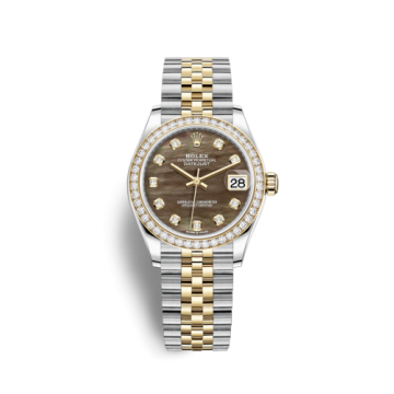Rolex Datejust 31 Stainless Steel / Yellow Gold / Diamond / Black MOP / Jubilee