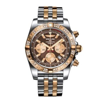 Breitling Chronomat 44 Stainless Steel / Rose Gold / Diamond / Metallica Brown / Bracelet