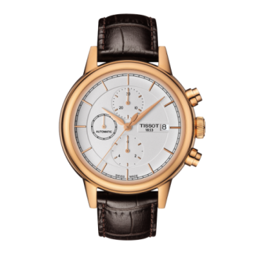 Tissot Carson Automatic Chronograph 42.3 Rose Gold PVD / Silver / Strap