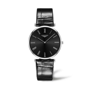 Longines La Grande Classique Quartz 37 Stainless Steel / Black - Roman