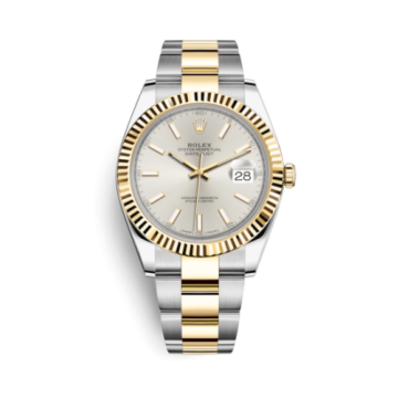 Rolex Datejust 41 Rolesor Yellow Fluted / Oyster / Silver