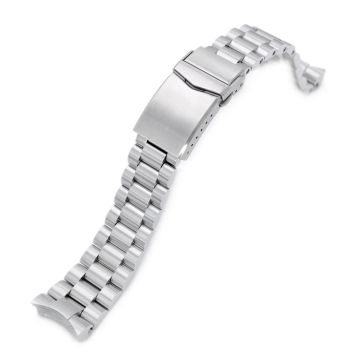 Endmill Watch Band for Seiko SKX007 SKX009 SKX011, Stainless Steel - Brushed, V Diver Clasp - 10mm