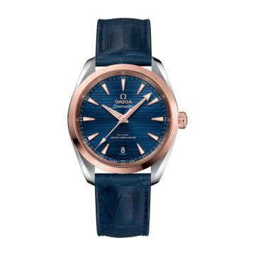 Omega Seamaster Aqua Terra 150M Master Chronometer 38 Stainless Steel / Sedna Gold / Blue / Alligator