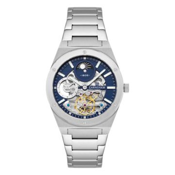 Thomas Earnshaw Drake Dual Time Automatic Silver Blue ES