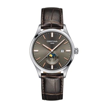 Certina DS-8 Moon Phase Stainless Steel / Anthracite / Strap