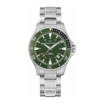 Hamilton Khaki Navy Scuba Auto Stainless Steel / Green / Bracelet