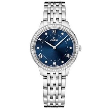 Omega De Ville Quartz 30 Stainless Steel - Diamond / Blue / Bracelet