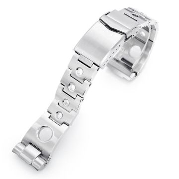 Rollball Watch Band for Seiko New Turtles SRP777 SRP775 SRPA21 (PADI), Stainless Steel - Brushed, V Diver Clasp - 22mm