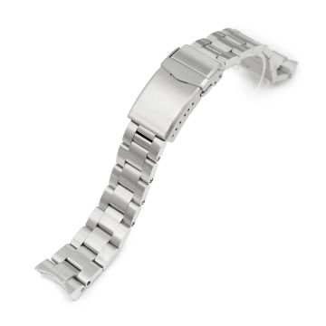Super-O Boyer Watch Band compatible with Seiko SKX013, 316L Stainless Steel V-Clasp Button Double Lock - 18mm