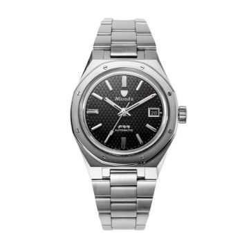 Nivada Grenchen F77 Date Stainless Steel / Black / Bracelet