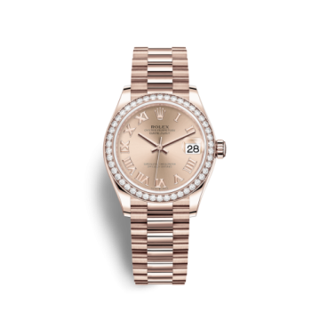 Rolex Datejust 31 Rose Gold / Diamond / Rose - Roman / President