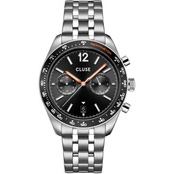 Cluse Aravis Dual Timer Steel Black / Silver