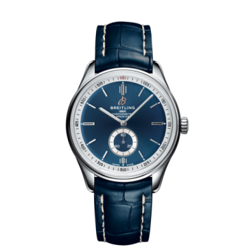 Breitling Premier Automatic 40 Stainless Steel / Blue / Croco Blue / Tang