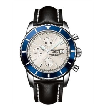 Breitling Superocean Heritage 46 Chronograph Stainless Steel / Blue / Stratus Silver / Calf