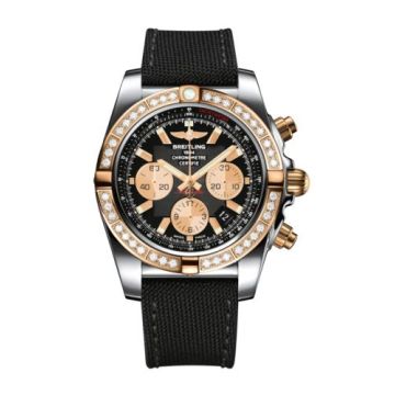 Breitling Chronomat 44 Stainless Steel / Rose Gold / Diamond / Onyx Black / Military