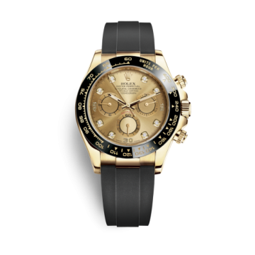 Rolex Cosmograph Daytona Yellow Gold / Cerachrom / Champagne-Diamond / Oysterflex