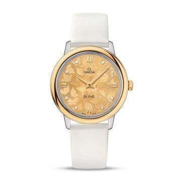 Omega De Ville Prestige Quartz 32.7 Stainless Steel / Yellow Gold / Champagne Butterfly